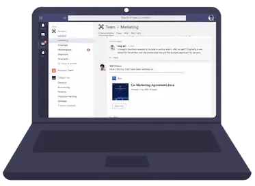 Microsoft Teams on laptop